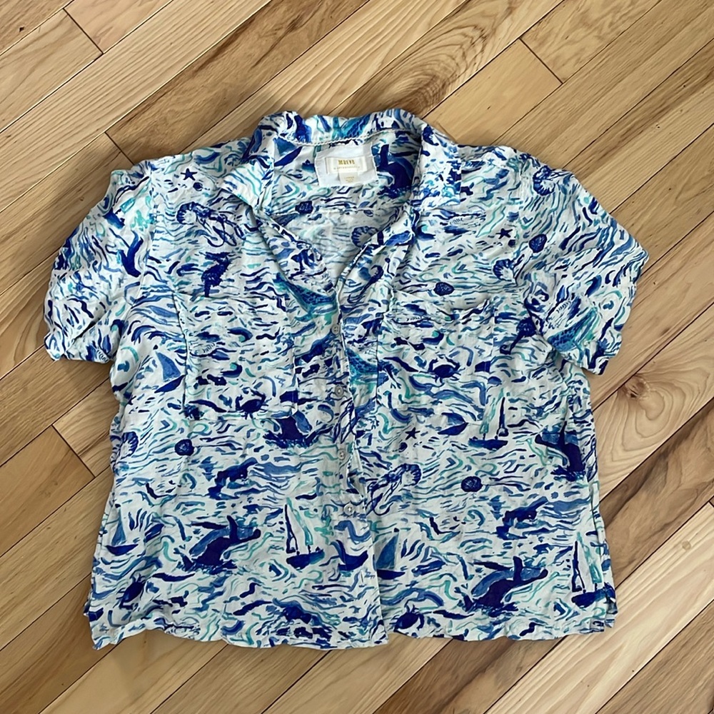 Maeve by Anthropologie Linen Top